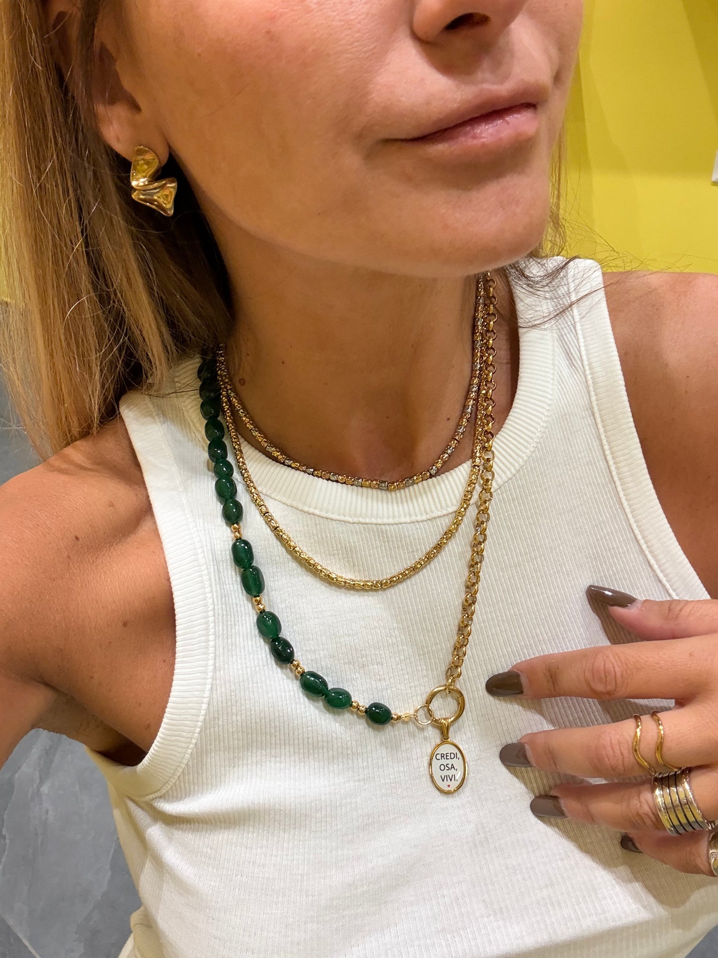 Collana Green Stone - Capsule Incontro